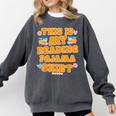 Bookworm This Is My Reading Pajama Book And Pajama Comfort Colors Sweatshirt Pepper