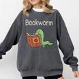 Bookworm Worm Reading Book Lover Read Books Librarian Comfort Colors Sweatshirt Pepper