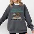 Born To Read Books Forced To Read Emails Book Lover Comfort Colors Sweatshirt Pepper