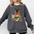 Capybara Glasses Reading Books Capybara Nerd Bookworm Comfort Colors Sweatshirt Pepper Capybara Glasses Reading Books Capybara Nerd Bookworm Comfort Colors Sweatshirt Pepper