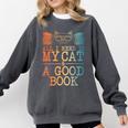 Cat & Book Art For Men Women Cat Librarian Novel Book Lover Comfort Colors Sweatshirt Pepper Cat & Book Art For Men Women Cat Librarian Novel Book Lover Comfort Colors Sweatshirt Pepper