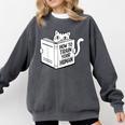 Cat Book Humor How To Train Your Human Comfort Colors Sweatshirt Pepper Cat Book Humor How To Train Your Human Comfort Colors Sweatshirt Pepper