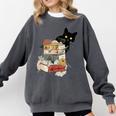 Cat And Books Flowers Reading Club Cat Lover Bookworm Comfort Colors Sweatshirt Pepper Cat And Books Flowers Reading Club Cat Lover Bookworm Comfort Colors Sweatshirt Pepper