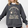 Cat Read Banned Books Drink Coffee Fight Evil Comfort Colors Sweatshirt Pepper Cat Read Banned Books Drink Coffee Fight Evil Comfort Colors Sweatshirt Pepper
