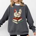 Chicken Books Back To School First Day Of School Boys Girls Comfort Colors Sweatshirt Pepper Chicken Books Back To School First Day Of School Boys Girls Comfort Colors Sweatshirt Pepper