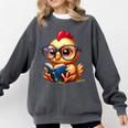 Chicken Reading a Book Farm Animal Chick Comfort Colors Sweatshirt Pepper Chicken Reading a Book Farm Animal Chick Comfort Colors Sweatshirt Pepper
