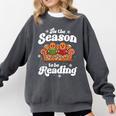 Christmas Book Lover Gingerbread Library Reading Bookaholic Comfort Colors Sweatshirt Pepper