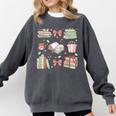 Christmas Book Lover Reading Reader Men Women Kids Xmas Comfort Colors Sweatshirt Pepper