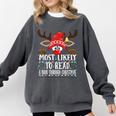 Christmas Matching Most Likely To Read A Book PJS Comfort Colors Sweatshirt Pepper Christmas Matching Most Likely To Read A Book PJS Comfort Colors Sweatshirt Pepper