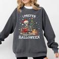 Christmas Outfit I Prefer Halloween Book Reading Skeleton Comfort Colors Sweatshirt Pepper Christmas Outfit I Prefer Halloween Book Reading Skeleton Comfort Colors Sweatshirt Pepper