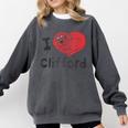 Clifford The Big Red Dog I Heart Clifford Childrens Books Comfort Colors Sweatshirt Pepper
