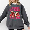 I Closed My Book To Be Here Valentines Book Lover Bookish Comfort Colors Sweatshirt Pepper