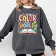 Color Our World Book Reading Program 2026 Summer Comfort Colors Sweatshirt Pepper