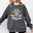 Color Our World Summer Reading 2025 Cute Book Wildflowers Comfort Colors Sweatshirt Pepper
