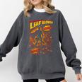 Comic Book Superhero Fall Season Leaf Blower Comfort Colors Sweatshirt Pepper