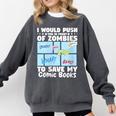Comics Collecting Book Collector Guide Comics Lover Comfort Colors Sweatshirt Pepper