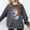 Cool Hedgehog Book Nerd Readers Comfort Colors Sweatshirt Pepper Cool Hedgehog Book Nerd Readers Comfort Colors Sweatshirt Pepper