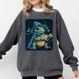 Cool Magical Book With Wizard Turtle For Adults And Kids Comfort Colors Sweatshirt Pepper