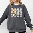 Coquette Bookworm Reading Enthusiast Book Lover Book Comfort Colors Sweatshirt Pepper