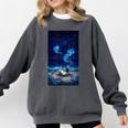 Cosmic Botanical Book Lover Reading Comfort Colors Sweatshirt Pepper Cosmic Botanical Book Lover Reading Comfort Colors Sweatshirt Pepper
