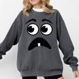Creepy Face Carrot Halloween Book Character Costume Comfort Colors Sweatshirt Pepper