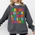 Cute ABCs Shirt Alphabet Colorful Letters Reading Books Kids Comfort Colors Sweatshirt Pepper