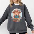 Cute Baby Highland Cow Reading Book Bookworm For Men Women Comfort Colors Sweatshirt Pepper Cute Baby Highland Cow Reading Book Bookworm For Men Women Comfort Colors Sweatshirt Pepper