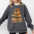 Cute Capybara Reading Books Animal Capybara Bookworms Comfort Colors Sweatshirt Pepper Cute Capybara Reading Books Animal Capybara Bookworms Comfort Colors Sweatshirt Pepper