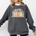 Cute Cat Sleeping On Books Comfort Colors Sweatshirt Pepper Cute Cat Sleeping On Books Comfort Colors Sweatshirt Pepper