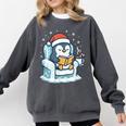 Cute Christmas Penguin Reading Book Cozy Winter Holiday Art Comfort Colors Sweatshirt Pepper Cute Christmas Penguin Reading Book Cozy Winter Holiday Art Comfort Colors Sweatshirt Pepper