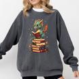Cute Dragon Reading Book Bookworm Dragons And Books Comfort Colors Sweatshirt Pepper Cute Dragon Reading Book Bookworm Dragons And Books Comfort Colors Sweatshirt Pepper