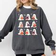 Cute Ghost Reading Book Lovers Halloween Ghost Comfort Colors Sweatshirt Pepper