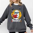Cute Ghost Reading Book Retro Halloween Librarian Comfort Colors Sweatshirt Pepper Cute Ghost Reading Book Retro Halloween Librarian Comfort Colors Sweatshirt Pepper