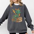Cute Kawaii Dragon Fantasy Book Lover Book Nerd Comfort Colors Sweatshirt Pepper Cute Kawaii Dragon Fantasy Book Lover Book Nerd Comfort Colors Sweatshirt Pepper