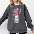 Cute Octopus Bookworm Fun Reading Tee For Book Lovers Comfort Colors Sweatshirt Pepper