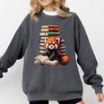 Cute Red Panda Reading Book Animal Bookworm Comfort Colors Sweatshirt Pepper Cute Red Panda Reading Book Animal Bookworm Comfort Colors Sweatshirt Pepper