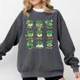 Cute Shamrock Reading Books St Patrick's Day Teacher Reading Comfort Colors Sweatshirt Pepper Cute Shamrock Reading Books St Patrick's Day Teacher Reading Comfort Colors Sweatshirt Pepper