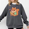 Cute Squirrel Reading A Book Lovers Anime Kawaii Women Kids Comfort Colors Sweatshirt Pepper Cute Squirrel Reading A Book Lovers Anime Kawaii Women Kids Comfort Colors Sweatshirt Pepper