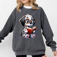 Dalmatian Reading a Book Dog Comfort Colors Sweatshirt Pepper
