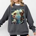 David And Goliath Bible Book Of Samuel King David Comic Comfort Colors Sweatshirt Pepper
