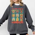 DCC Many Faces Of Mordecai Grid Gamer Series Book Comfort Colors Sweatshirt Pepper