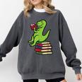 Dino Reading Read Reading Librarian Book Men Boys Kids Comfort Colors Sweatshirt Pepper Dino Reading Read Reading Librarian Book Men Boys Kids Comfort Colors Sweatshirt Pepper