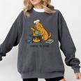 Dog Cooking The Books Comfort Colors Sweatshirt Pepper