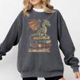 Dragon Fantasy Book Lover Book Nerd Comfort Colors Sweatshirt Pepper Dragon Fantasy Book Lover Book Nerd Comfort Colors Sweatshirt Pepper