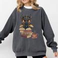 Dragon Read Books Be Kind Stay Weird Book Lover Comfort Colors Sweatshirt Pepper
