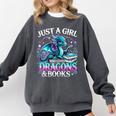 Dragon Reading Just A Girl Who Loves Dragons And Books Comfort Colors Sweatshirt Pepper Dragon Reading Just A Girl Who Loves Dragons And Books Comfort Colors Sweatshirt Pepper
