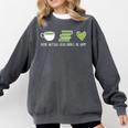 Drink Matcha Read Books Be Happy Book Lover Matcha Tea Lover Comfort Colors Sweatshirt Pepper