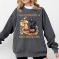 Easily Distracted By Books & Dragons Librarian Book Lover Comfort Colors Sweatshirt Pepper Easily Distracted By Books & Dragons Librarian Book Lover Comfort Colors Sweatshirt Pepper