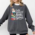 Easily Distracted By Books And Gnomes Comfort Colors Sweatshirt Pepper