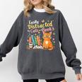 Easily Distracted By Cats And Books Book & Cat Lover Comfort Colors Sweatshirt Pepper Easily Distracted By Cats And Books Book & Cat Lover Comfort Colors Sweatshirt Pepper